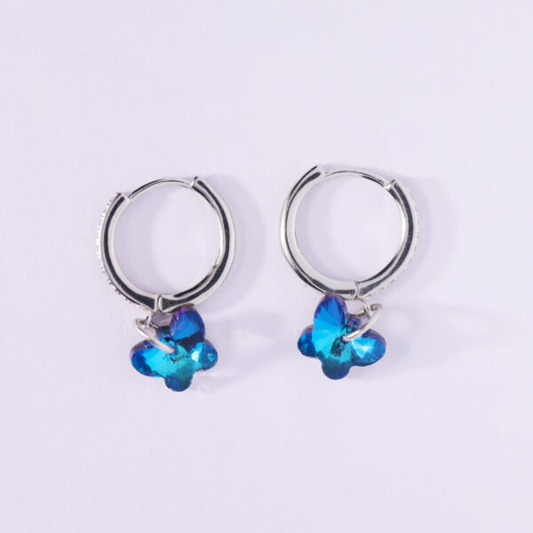 Butterfly Charm Hoops - Image 3