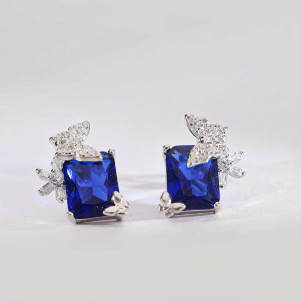 Blue Empress Diamond Earrings - Image 2