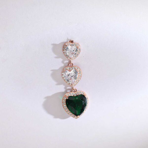 Evergreen Hearts Drop Earrings - Image 3