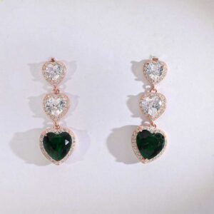 Evergreen Hearts Drop Earrings
