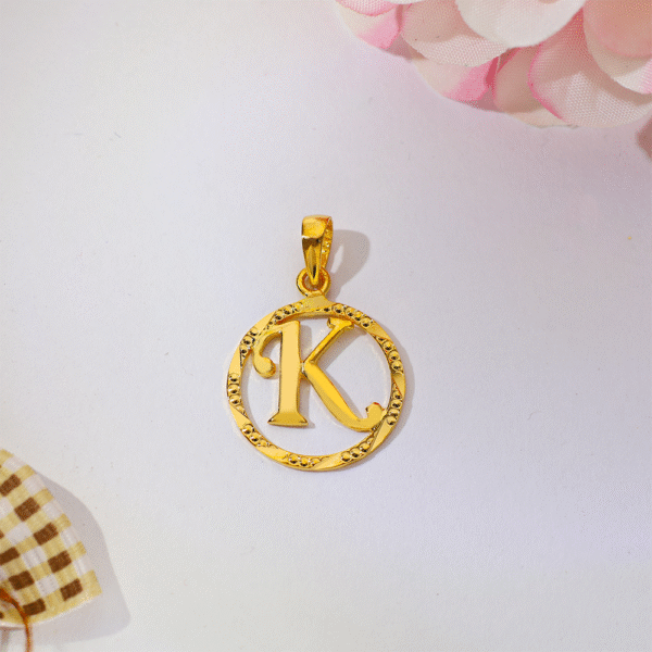 Golden Letter – K Pendant - Image 4