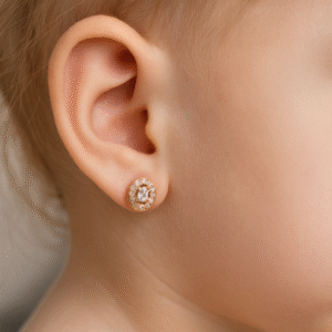 Rose Glint Ovals Earrings