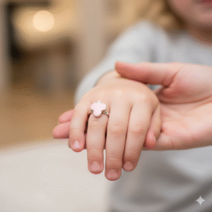 Pink Wings Baby Ring