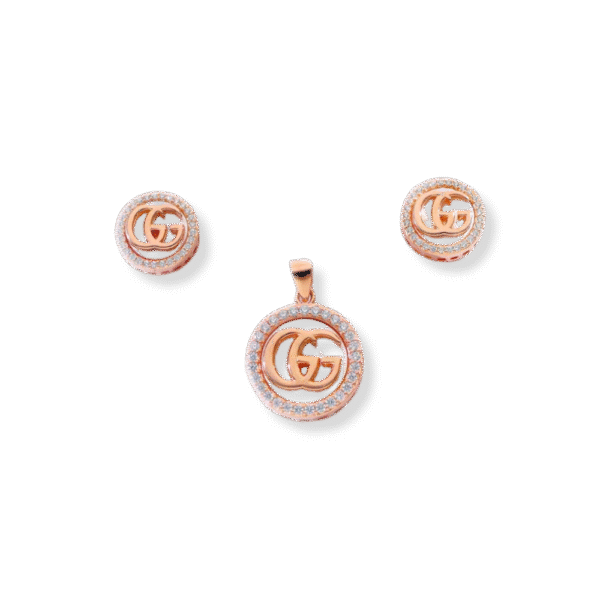 Rose Shine Pendant Set /With Or Without Chain - Image 4