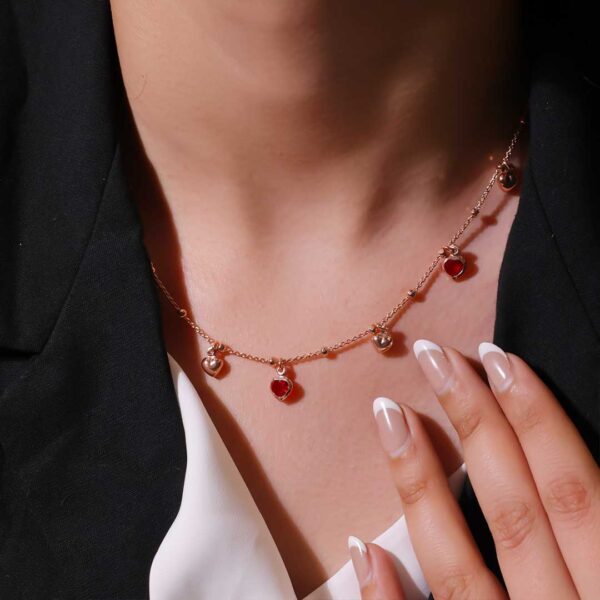 Scarlet Hearts Charm Chain