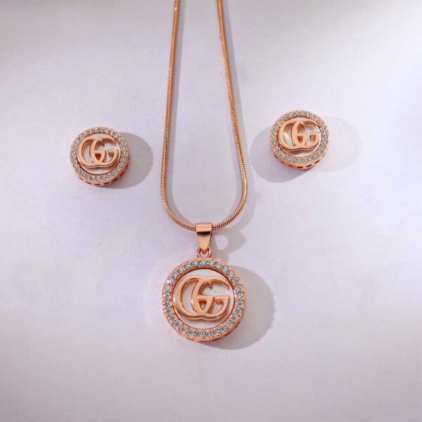 Rose Shine Pendant Set /With Or Without Chain - Image 2