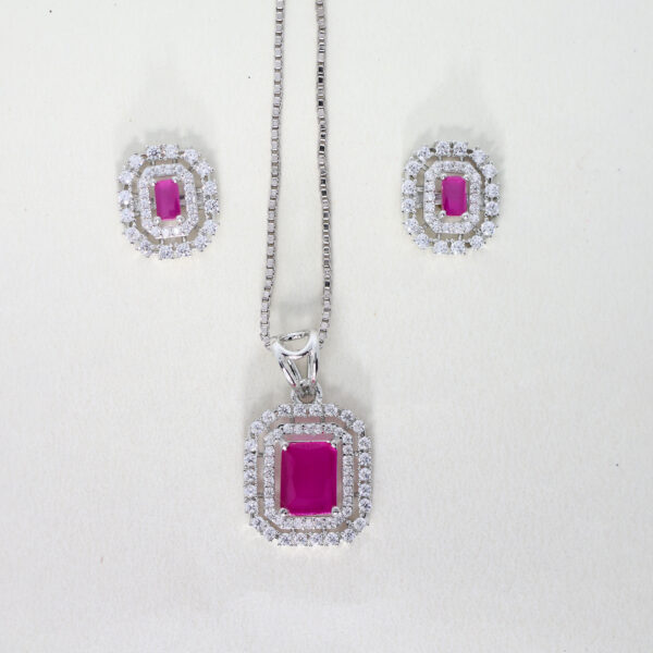 Ruby Halo Elegance Set - Image 2