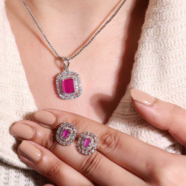 Ruby Halo Elegance Set