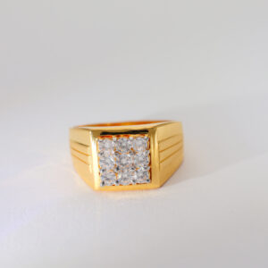 Royal Grid Gents Stone Ring