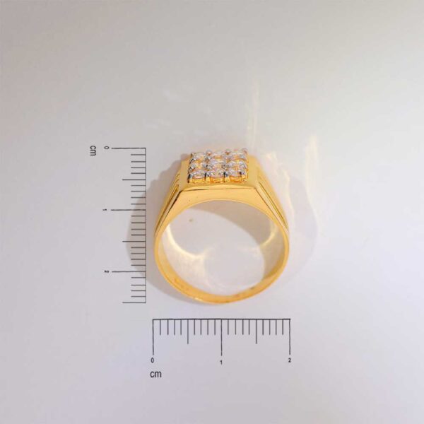 Royal Grid Gents Stone Ring - Image 5