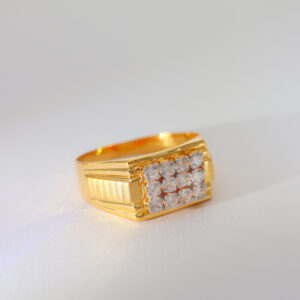 Majestic Block Gents Stone Ring