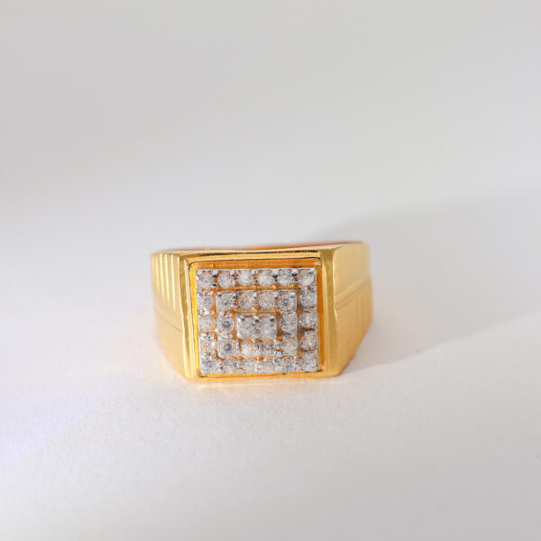 GoldMaze Gents Stone Ring - Image 5