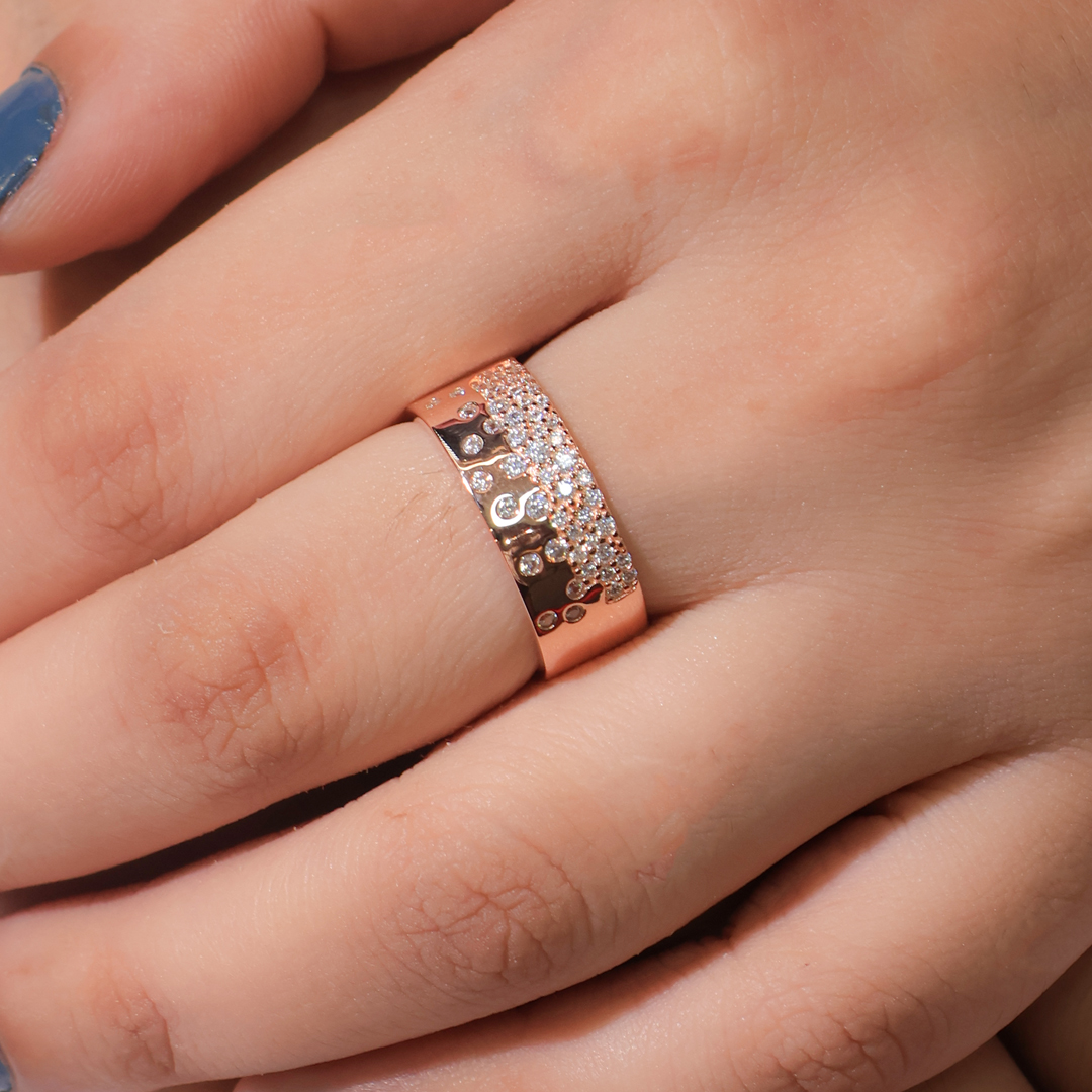 Sunset Spark Rosegold Ring