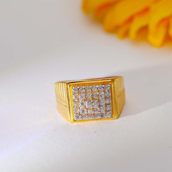 GoldMaze Gents Stone Ring - Image 6