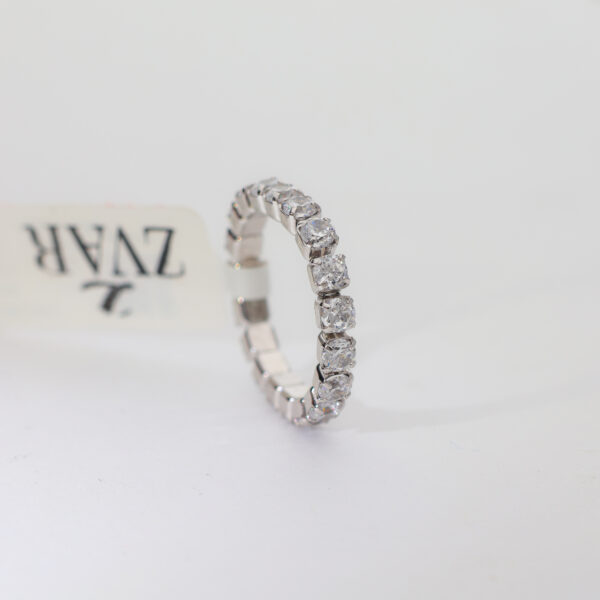 Moonlit Spark Silver Ring - Image 4