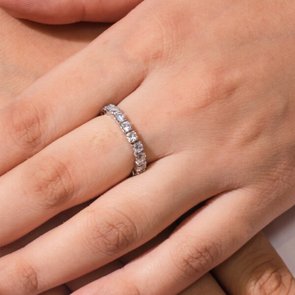 Moonlit Spark Silver Ring