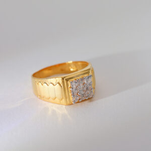 Square Royale Gents Stone Ring