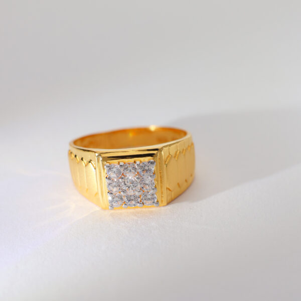 Square Royale Gents Stone Ring - Image 4