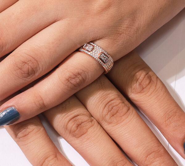 Rosegold Mosaic Spark Ring