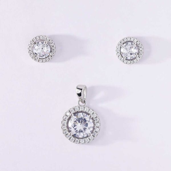 Radiant Circle Pendant Set / without chain - Image 2