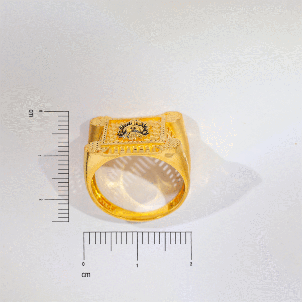 Gold Lion Logo Gents Ring - Image 7