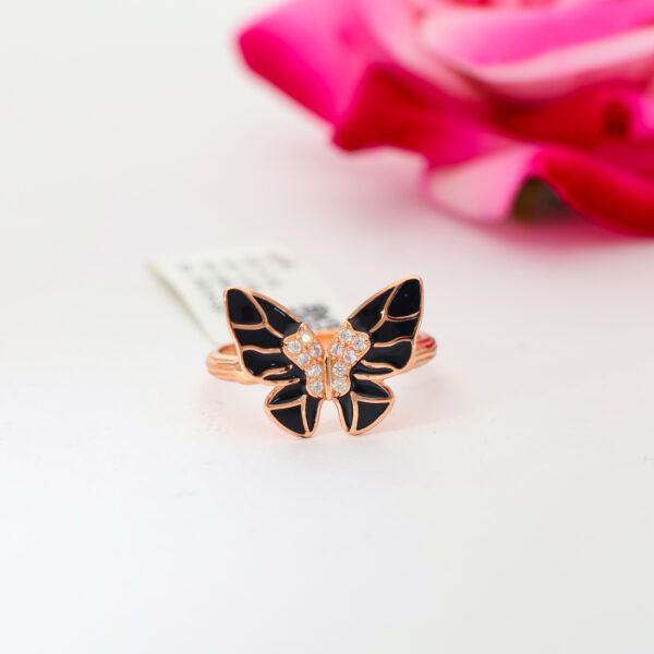 Enchanted Rosegold Butterfly Ring - Image 2