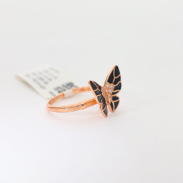 Enchanted Rosegold Butterfly Ring - Image 3