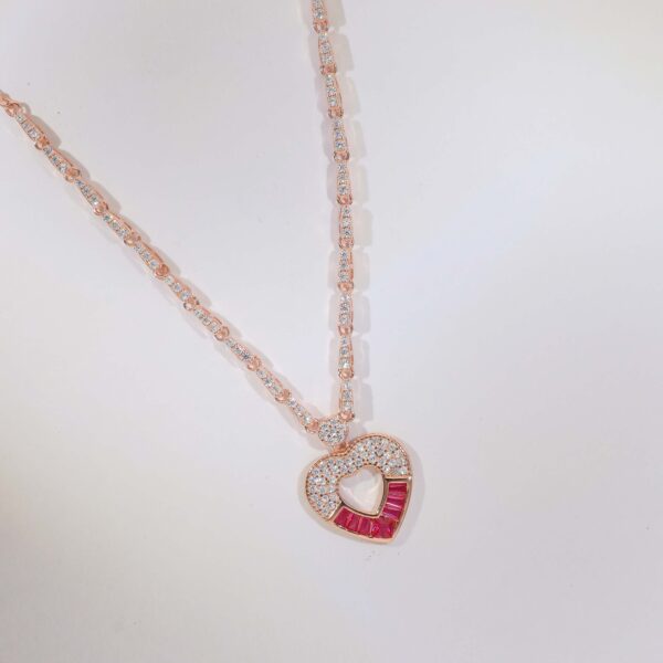 HeartLuxe Amour Rosegold Necklace - Image 2