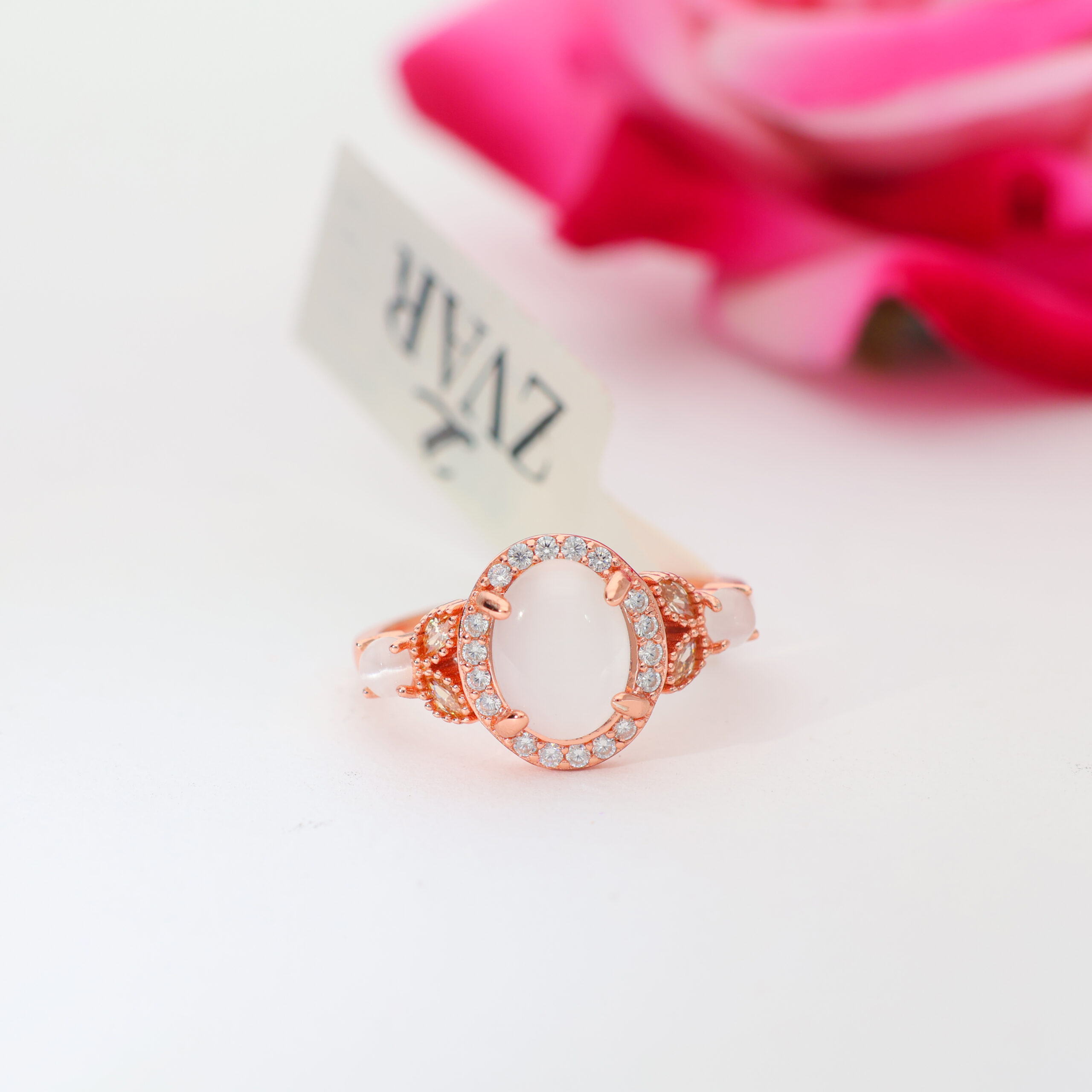 Rosegold Moonlit Aura Ring - Image 2