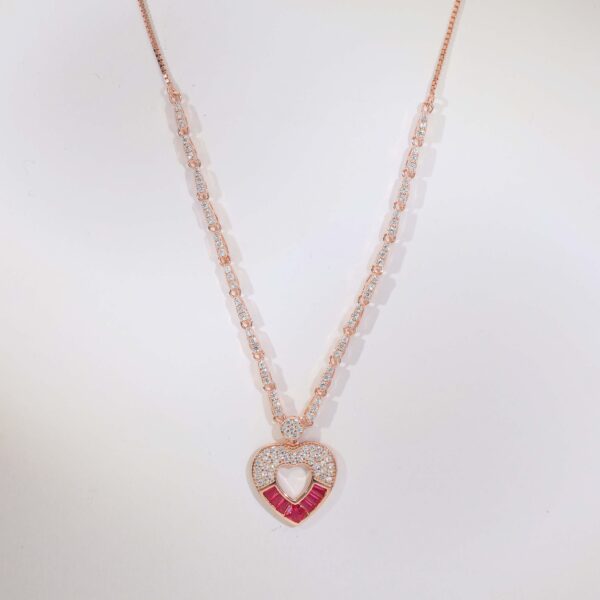 HeartLuxe Amour Rosegold Necklace - Image 3