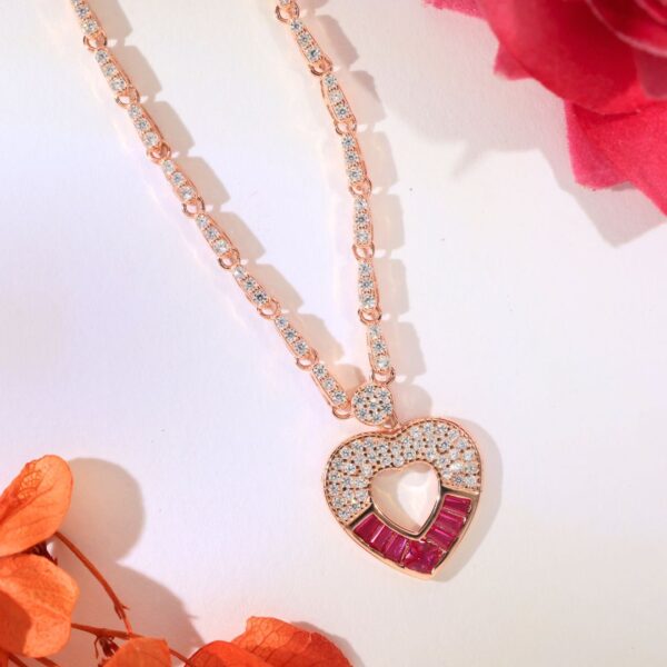 HeartLuxe Amour Rosegold Necklace - Image 6