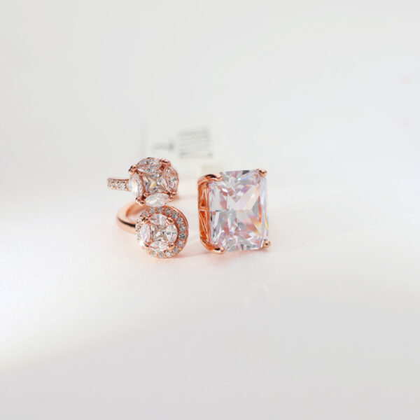 PrismGlow Triple Rosegold Ring - Image 2