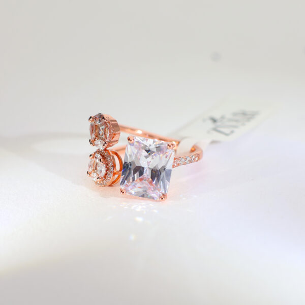 PrismGlow Triple Rosegold Ring - Image 3