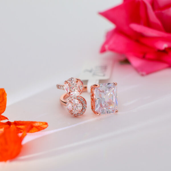 PrismGlow Triple Rosegold Ring - Image 5