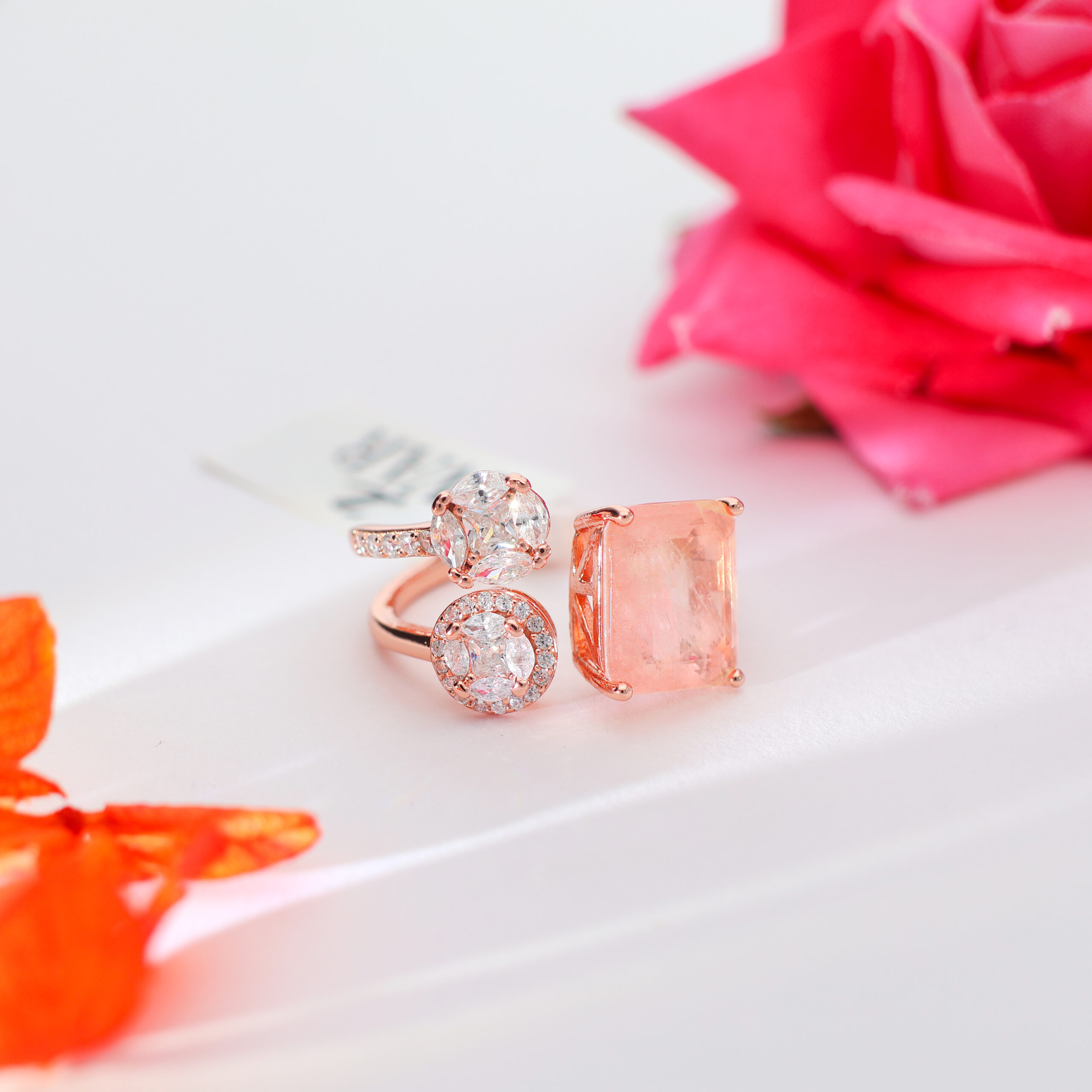 PeachLustre Empress Rosegold Ring - Image 6