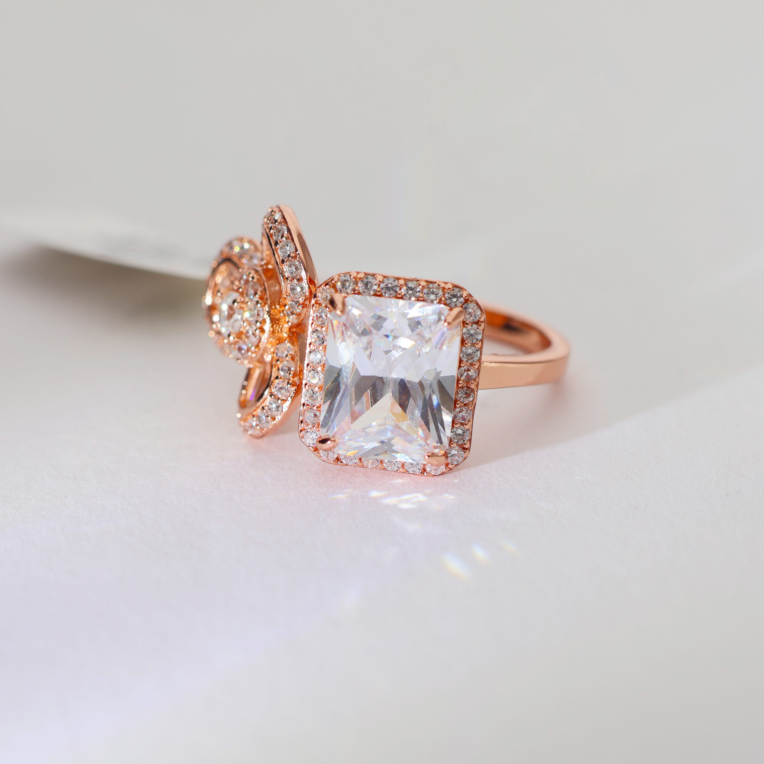 PetalGlint HarmonyRosegold Ring - Image 4