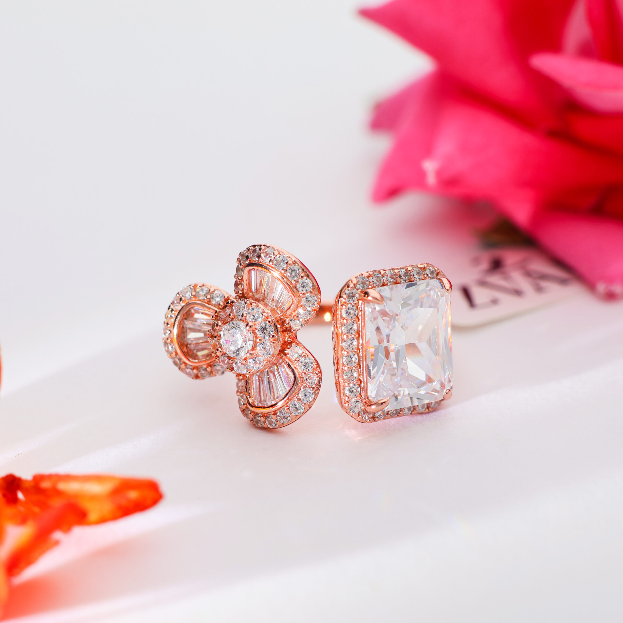 PetalGlint HarmonyRosegold Ring - Image 5