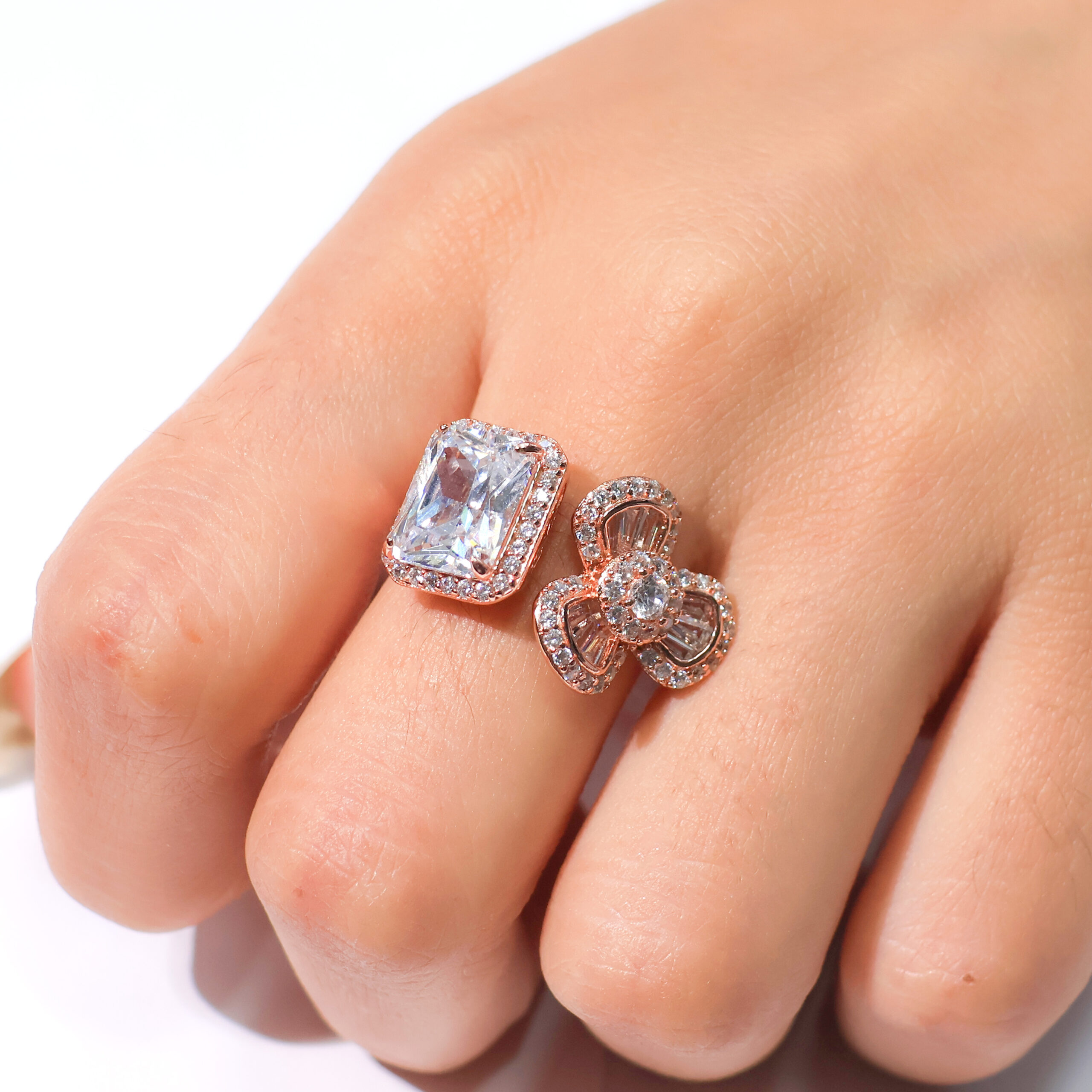 PetalGlint HarmonyRosegold Ring