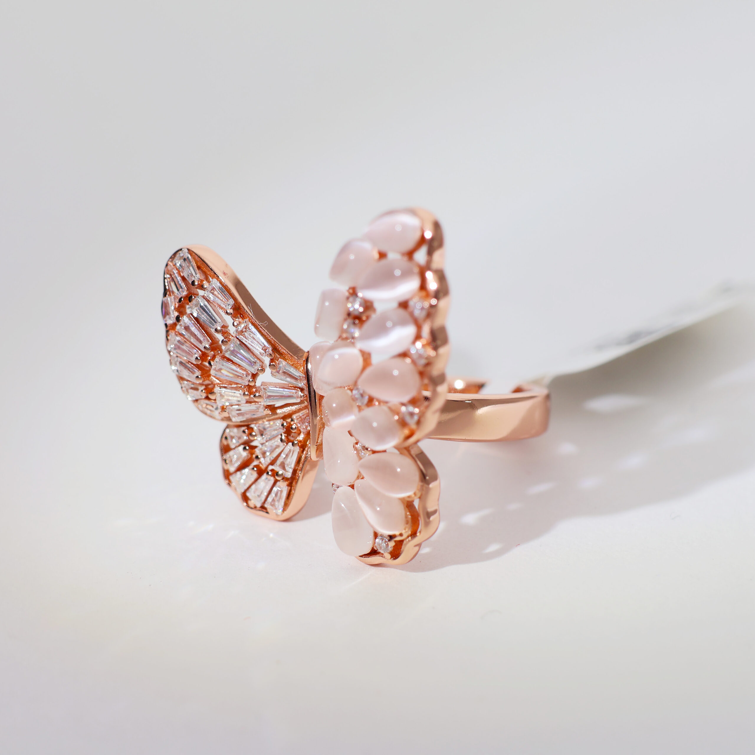 MoonBlush Butterfly Rosegold Ring - Image 4