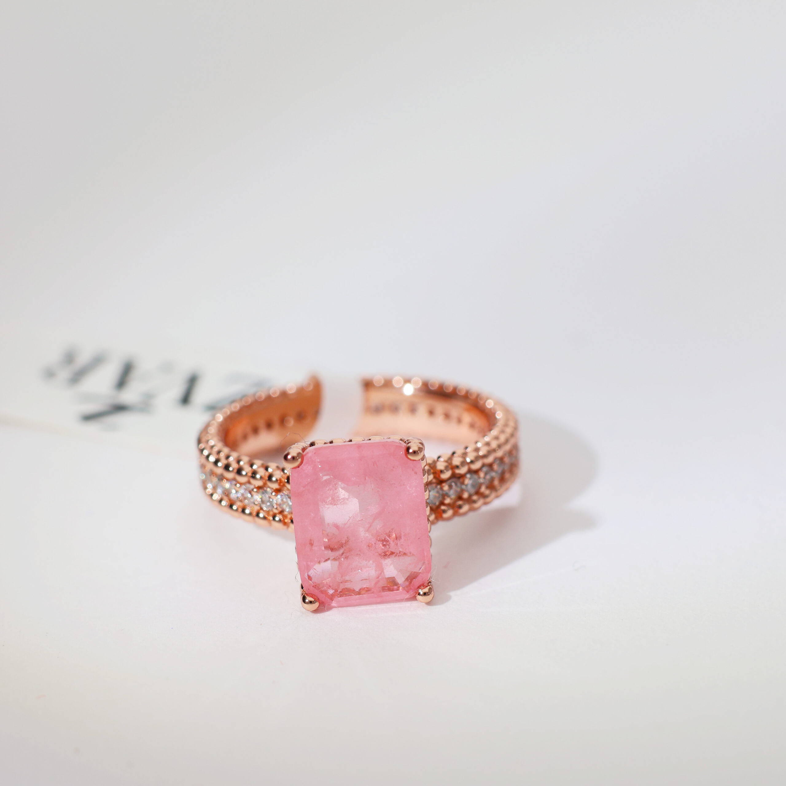 PinkVelora Crown Rosegold Ring - Image 2