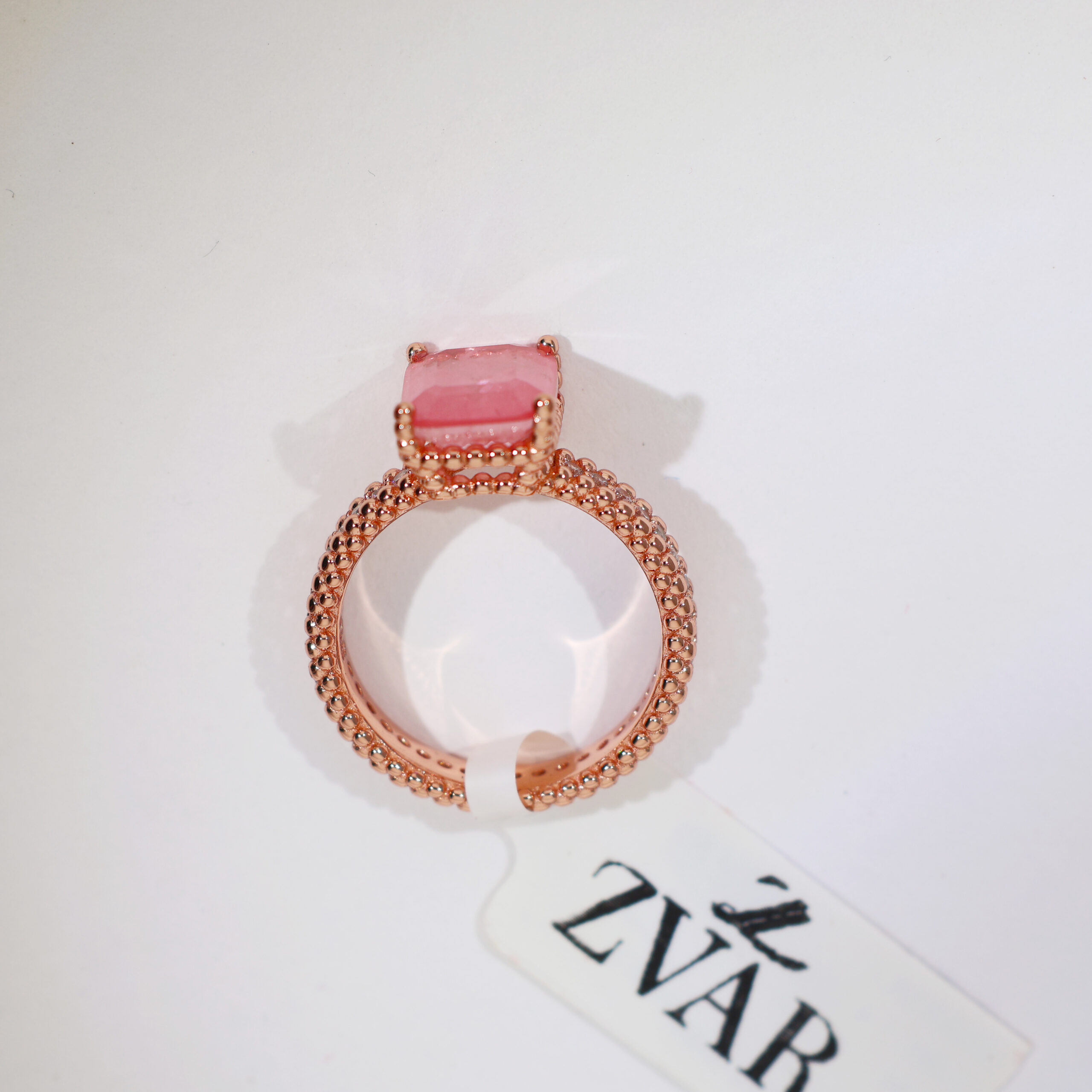 PinkVelora Crown Rosegold Ring - Image 5