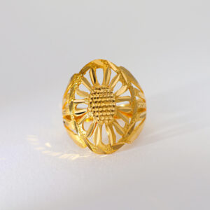 Sunflower Bloom Ladies Ring