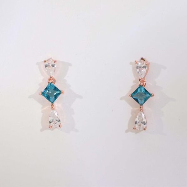 CrystalCascade Rosegold Pandent Set - Image 6