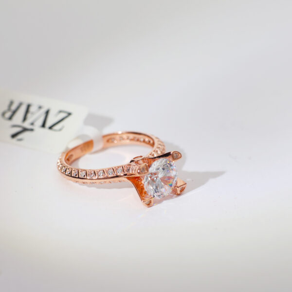 Elaré Solitaire Rosegold Ring - Image 5
