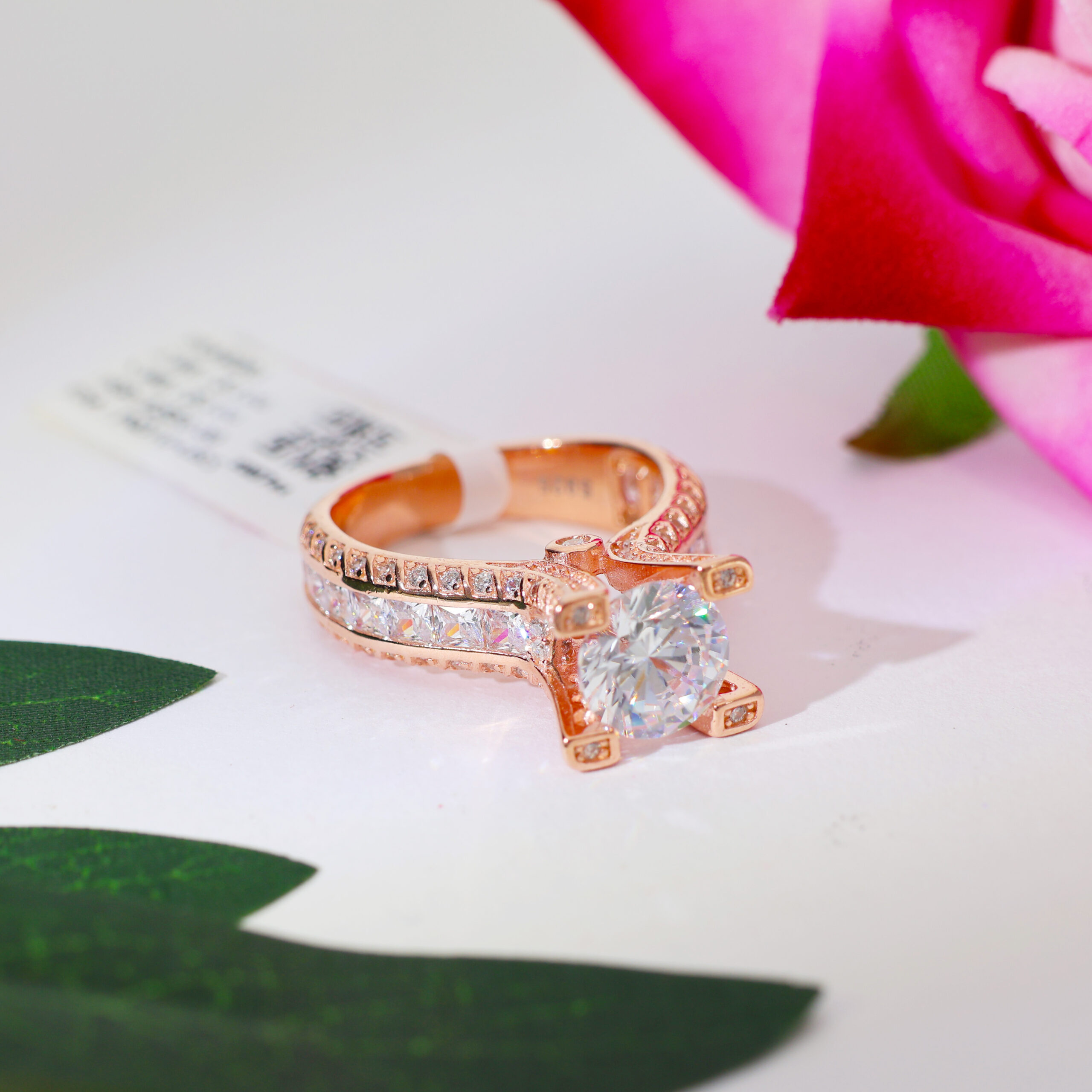 Rosetta Glint Rosegold Ring - Image 6