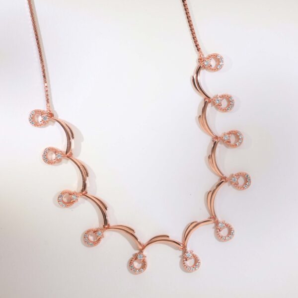 DuskPetal Bloom Rosegold Pandent Set - Image 5