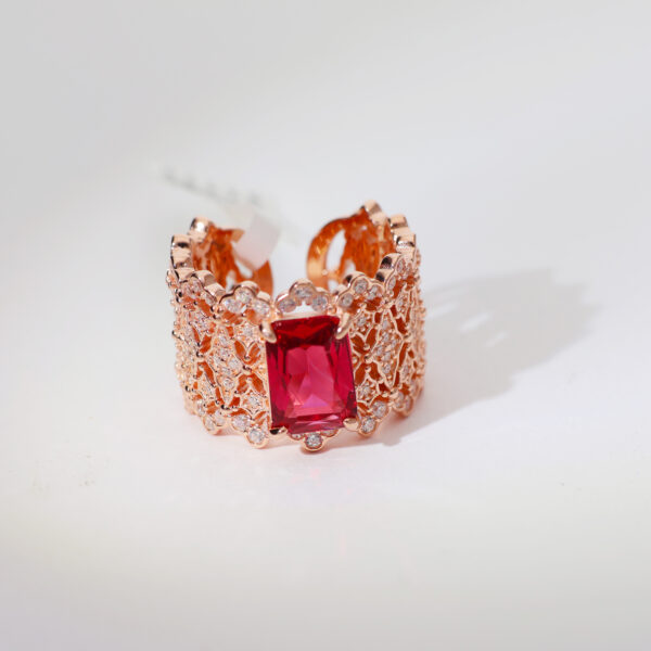 Rosaria Crown Rosegold Ring - Image 2