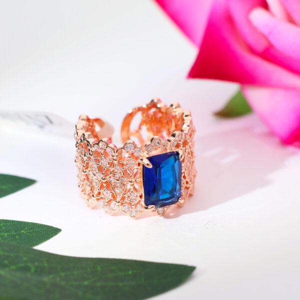 Blue Mirage Rosegold Ring - Image 7