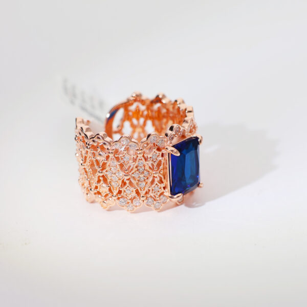 Blue Mirage Rosegold Ring - Image 6