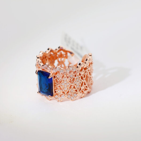 Blue Mirage Rosegold Ring - Image 4